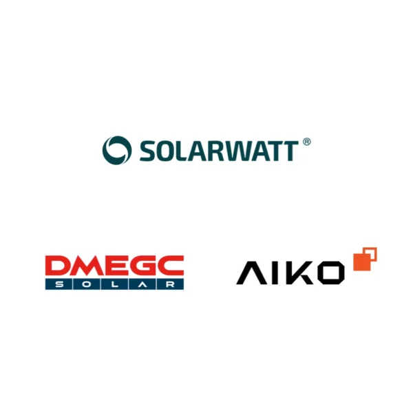 Logo's van Zonneman zonnepanelen merken